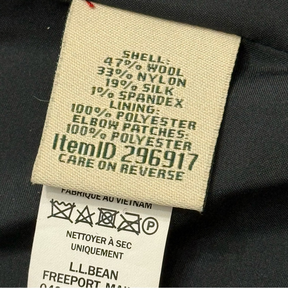 L.L. Bean Stonington Jacket‎ Wool Silk Plaid Elbow Patches Equestrian Tweed M - Picture 6 of 11
